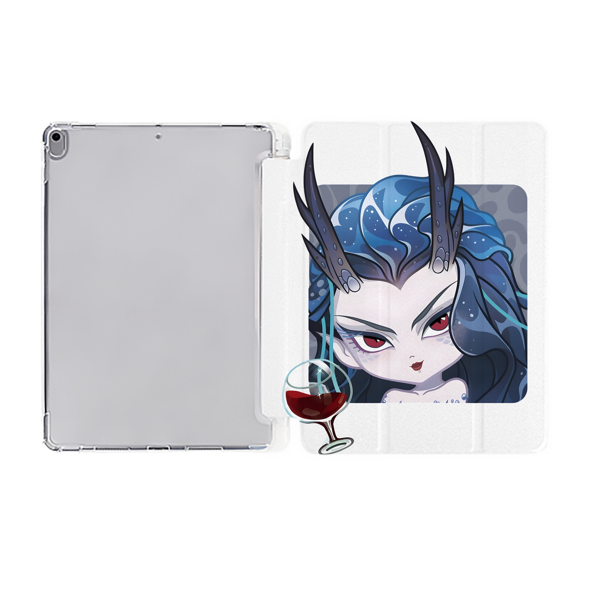 （画像用） Ne Zha 2 ナタ 魔童の大暴れ IPad ケース ペン収納付き 三つ折りスタンド PUレザー×シリコン 対応機種9.5/10.5/10.9インチ